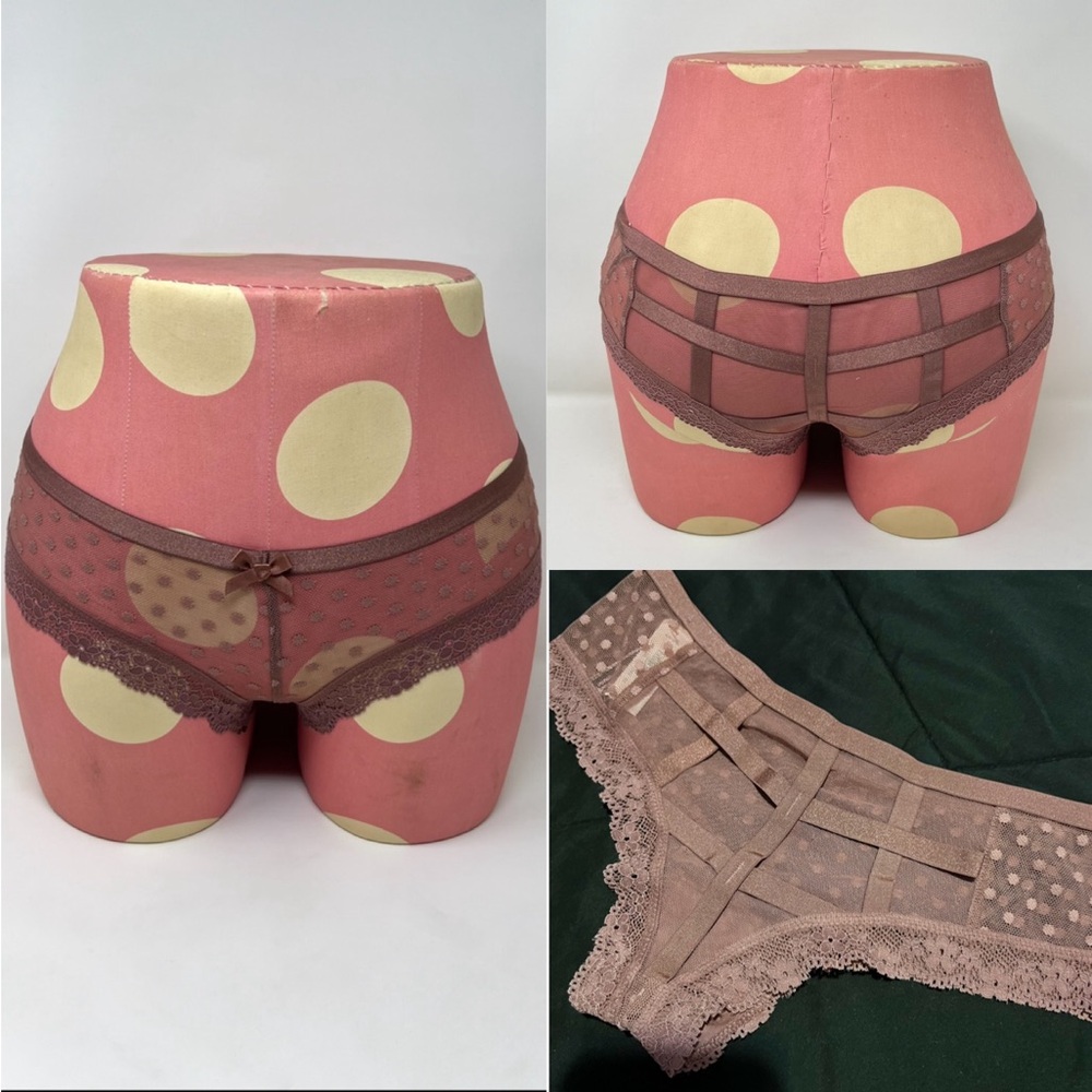 🔥VS Very Sexy Dot Mesh Cheeky Panty XS
